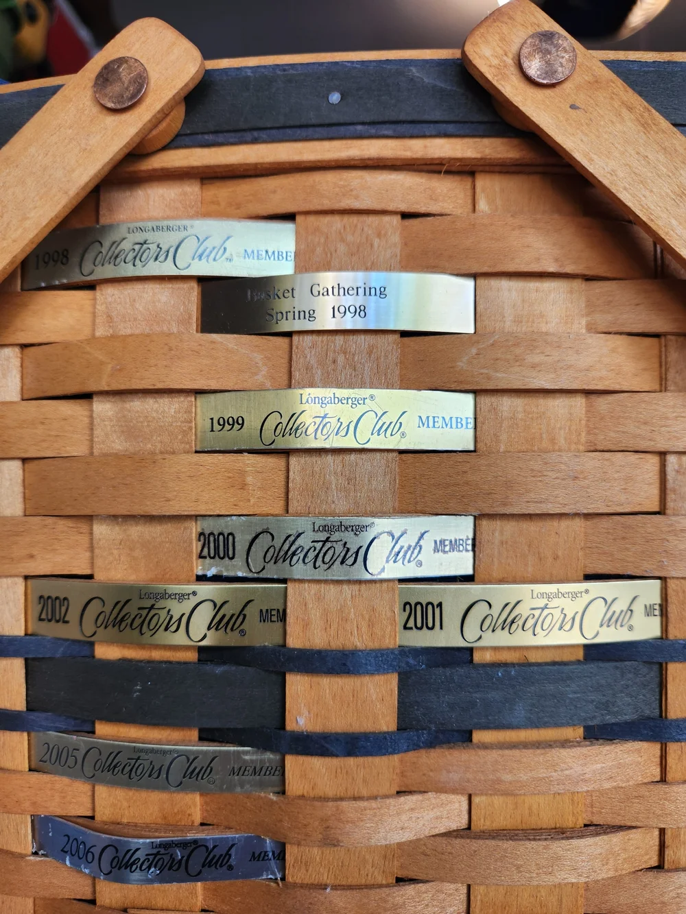 Brand new Longaberger 1997 Membership Basket Fabric & Plastic Liner